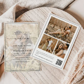 Faire-part de mariage photo QR Code écriture éléga