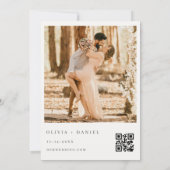 Faire-part de mariage photo QR Code Fleur sauvage (Dos)