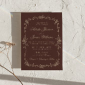 Faire-part de mariage photo QR Code Floral Espress