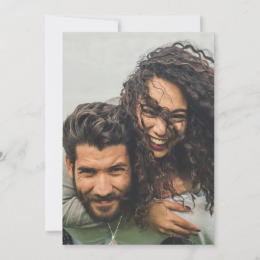 Faire-part de mariage photo QRCode RSVP Bourgogne  (Dos)