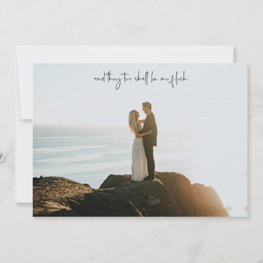 Faire-part de mariage photo religieuse (Dos)