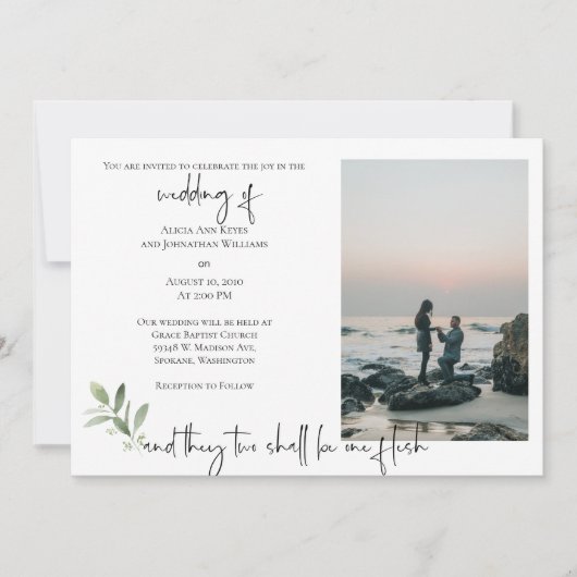 Faire-part de mariage photo Religieux 2 (Devant)