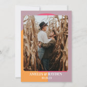 Faire-part de mariage photo Retro les années 70 Ar (Dos)