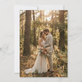 Faire-part de mariage photo romantique (Dos)