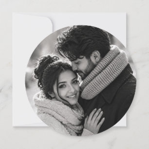 Faire-Part de Mariage Photo Rond Moderne