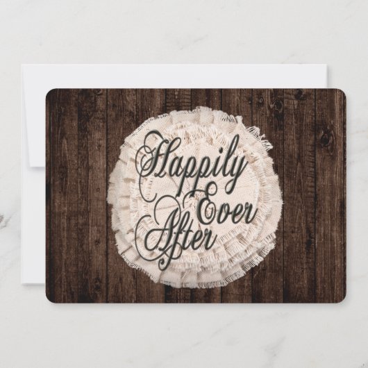 Faire-part de mariage photo rustique (Dos)