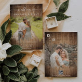 Faire-part de mariage photo rustique