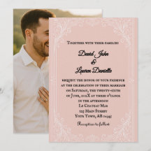 Faire-part de mariage photo Satin Blush
