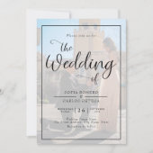 Faire-part de mariage photo script (Devant)