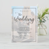 Faire-part de mariage photo script (Debout devant)