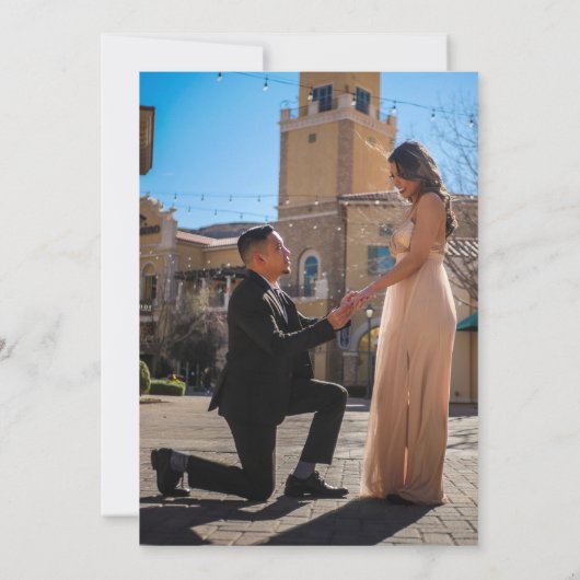 Faire-part de mariage photo script (Dos)