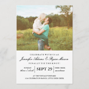 Faire-part de mariage photo simple