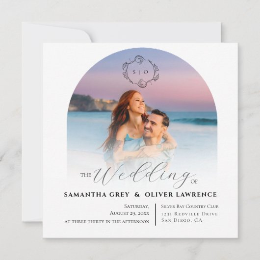 Faire-Part de Mariage Photo Simple (Devant)