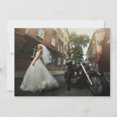 Faire-part de mariage photo simple blanc & noir (Dos)
