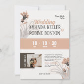 Faire-part de mariage photo simple et élégant (Devant)