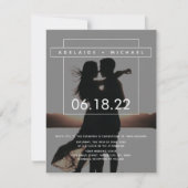 Faire-part de mariage photo simple et élégant (Devant)