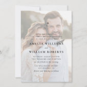 faire-part de mariage photo simple et élégant (Devant)