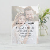 faire-part de mariage photo simple et élégant (Debout devant)