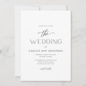 Faire-part de mariage photo simple et élégant (Devant)