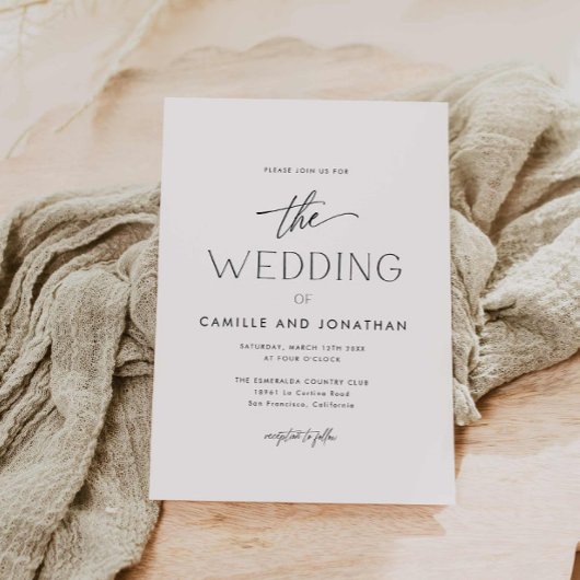 Faire-part de mariage photo simple et élégant