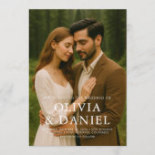 Faire-part de mariage photo simple et mignon (Devant)