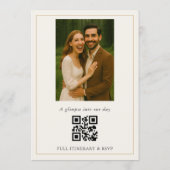 Faire-part de mariage photo simple et mignon (Dos)