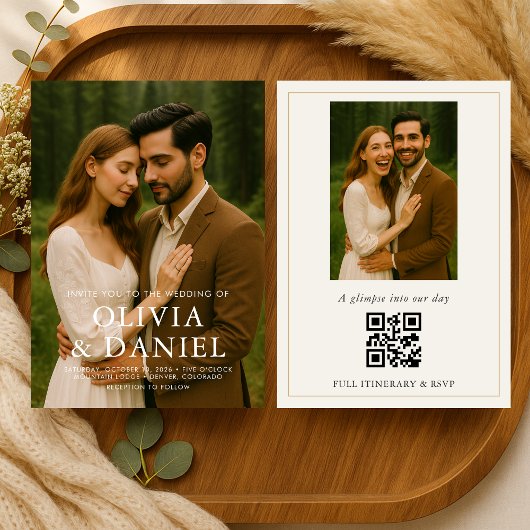 Faire-part de mariage photo simple et mignon