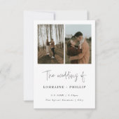 Faire-part de mariage photo simple et moderne (Devant)