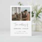 Faire-part de mariage photo simple et moderne (Debout devant)