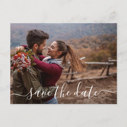 Faire-part de mariage photo simple moderne (Devant)