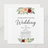 Faire-part de mariage photo simple superposé (Devant / Derrière)