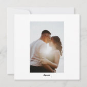 Faire-part de mariage photo simple superposé (Dos)