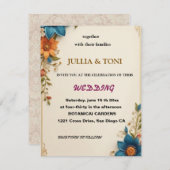 Faire-part de mariage photo simple superposition n (Devant / Derrière)