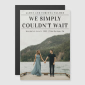 Faire-Part De Mariage Photo Simplement Impossible  (Devant / Derrière)