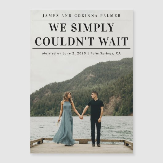 Faire-Part De Mariage Photo Simplement Impossible  (Devant)