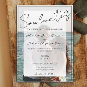 Faire-part de mariage photo Soulmates Recouvreme