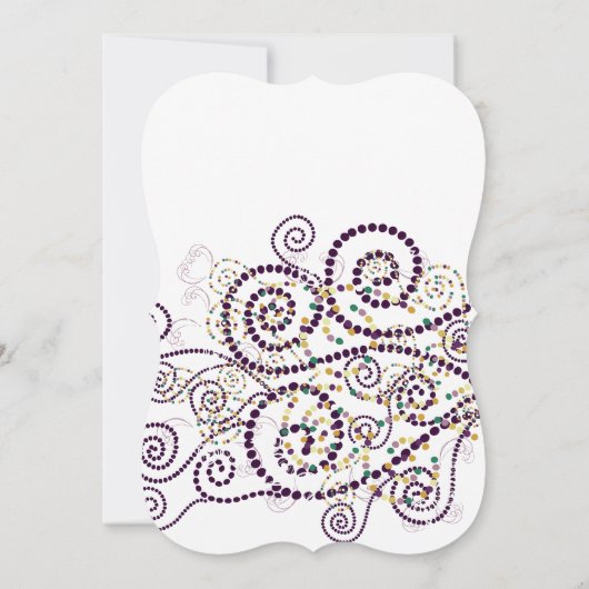 Faire-part de mariage photo spirales violettes boh (Dos)