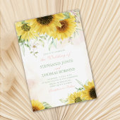 Faire-part de mariage photo Sunflower Meadow Coupl