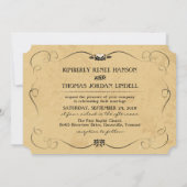 Faire-part de mariage photo sur mesure Tan & Black (Dos)