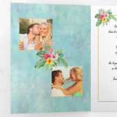Faire-part de mariage photo tropicale (Intérieur en premier)