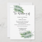 Faire-part de mariage photo tropicale (Devant)