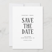 Faire-part de mariage photo typographie classique (Devant)