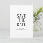 Faire-part de mariage photo typographie classique (Debout devant)