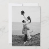 Faire-part de mariage photo typographie classique (Dos)