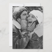 Faire-part de mariage photo vert mousse moderne (Dos)