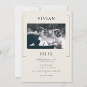 Faire-part de mariage photo vintage (Devant)
