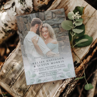 Faire-part de mariage photo Whimsical Eucalyptus