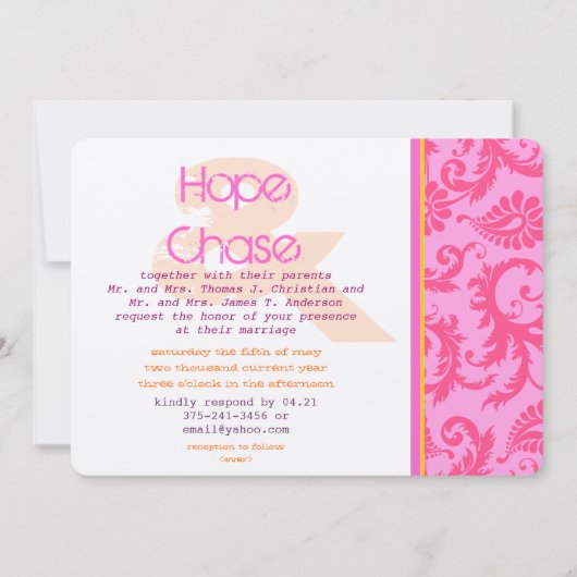 Faire-part de mariage photo Whimsical Poster Style (Dos)