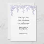 Faire-part de mariage photo Wisteria violet (Dos)