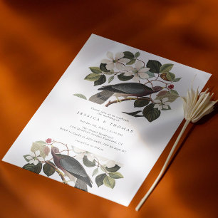 Faire-part de mariage Pigeon Couple propre et élég